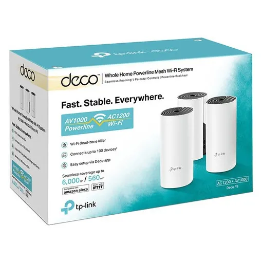 TP-Link Deco P9  AC1200 + AV1000 Wifi 5 Hybrid Mesh Wi-Fi System (3-pack)