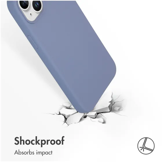 Accezz Liquid Silicone Backcover met MagSafe iPhone 15 Plus Grijs