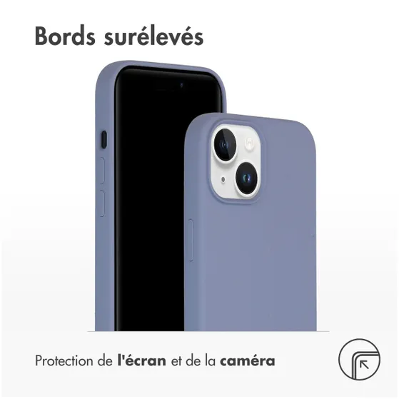 Accezz Liquid Silicone Backcover met MagSafe iPhone 15 Grijs