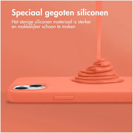 Accezz Liquid Silicone Backcover met MagSafe iPhone 15 Pro Max Oranje