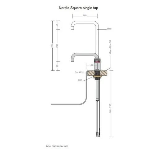 Quooker Nordic Square RVS