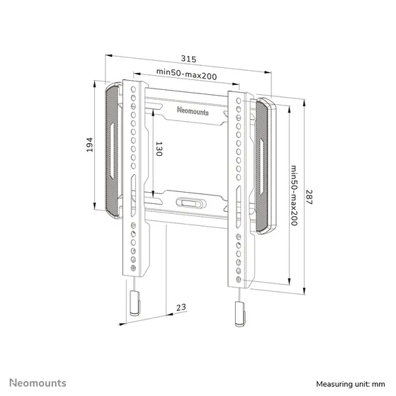 Neomounts WL30-550BL12 Zwart
