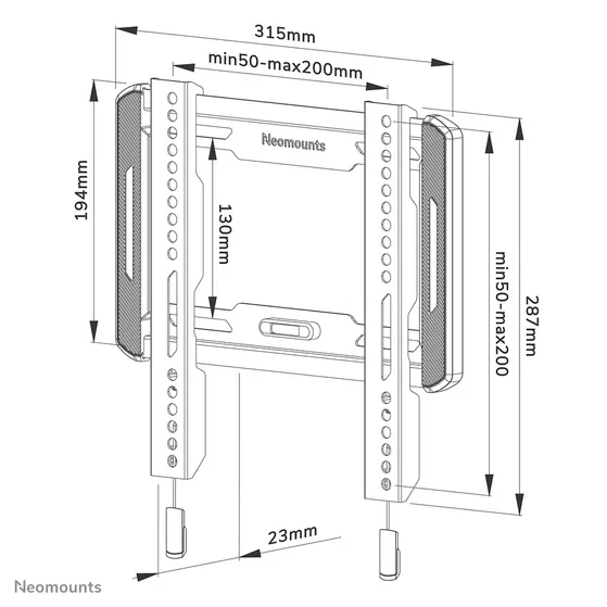 Neomounts WL30-550BL12 Zwart