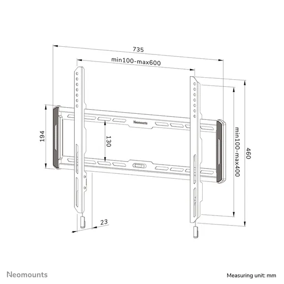 Neomounts WL30-550BL16 Zwart