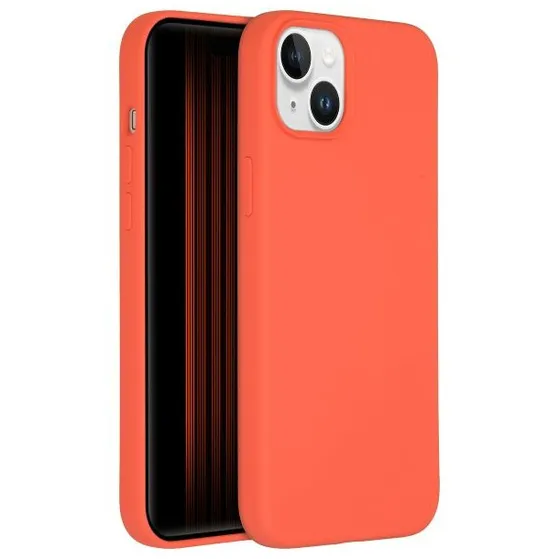 Accezz Liquid Silicone Backcover met MagSafe iPhone 15 Plus Oranje