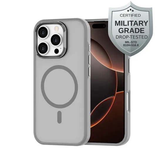 Just in Case Military Grade Case MagSafe voor Apple iPhone 16 Pro Grijs