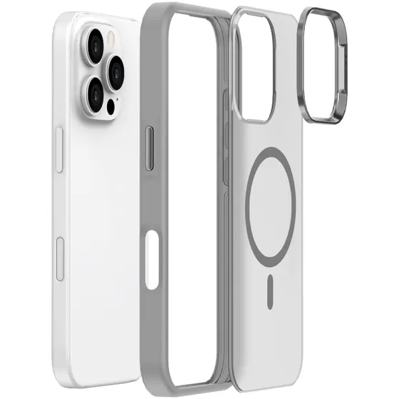 Just in Case Military Grade Case MagSafe voor Apple iPhone 16 Pro Grijs