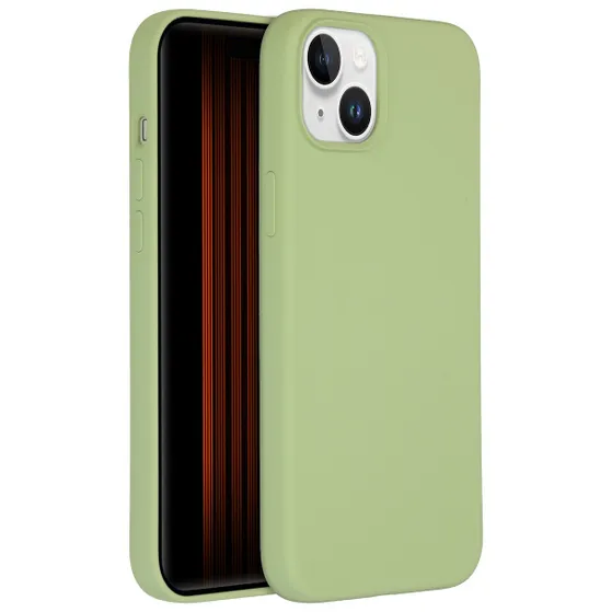 Accezz Liquid Silicone Backcover met MagSafe iPhone 15 Plus Groen