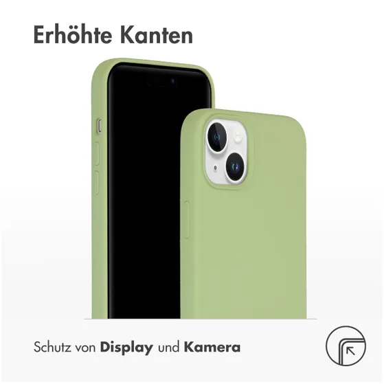 Accezz Liquid Silicone Backcover met MagSafe iPhone 15 Plus Groen