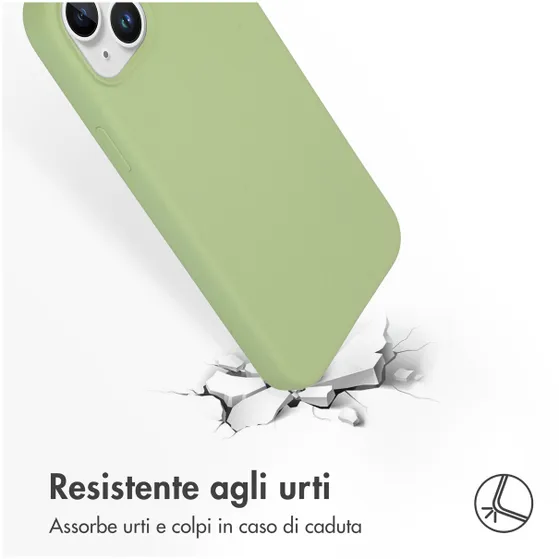 Accezz Liquid Silicone Backcover met MagSafe iPhone 15 Plus Groen