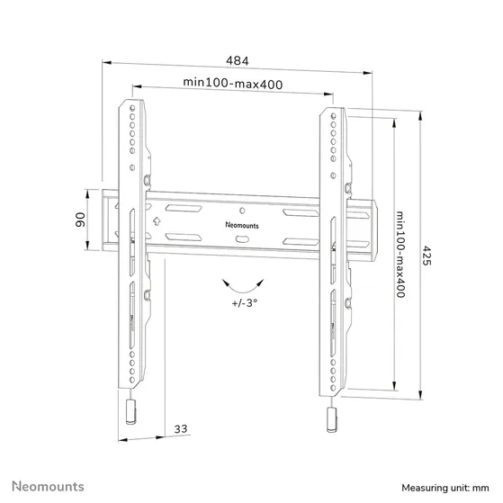 Neomounts WL30S-850BL14 Zwart