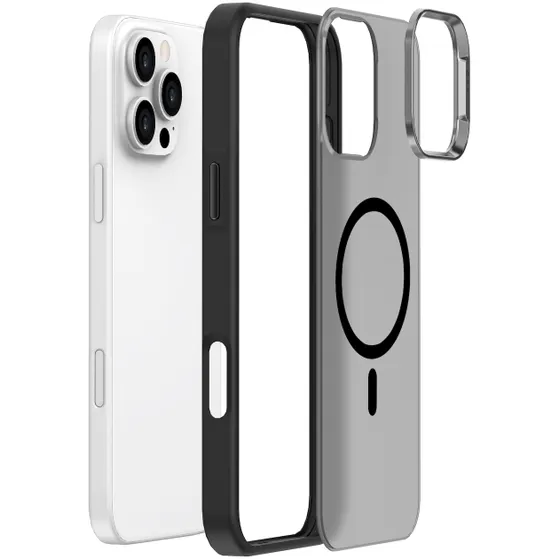 Just in Case Military Grade Case MagSafe voor Apple iPhone 16 Pro Max Zwart