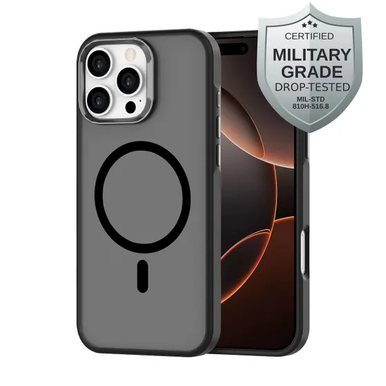 Just in Case Military Grade Case MagSafe voor Apple iPhone 16 Pro Max Zwart