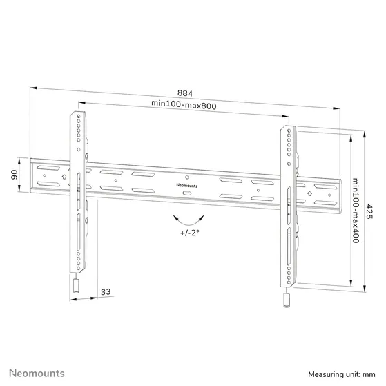 Neomounts WL30S-850BL18 Zwart