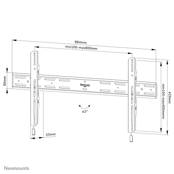 Neomounts WL30S-850BL18 Zwart