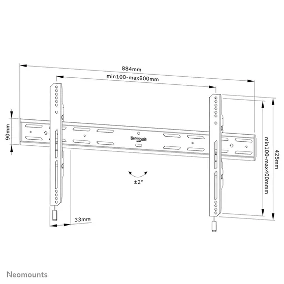 Neomounts WL30S-850BL18 Zwart