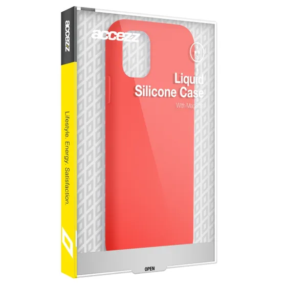 Accezz Liquid Silicone Backcover met MagSafe iPhone 15 Plus Rood