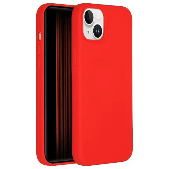 Accezz Liquid Silicone Backcover met MagSafe iPhone 15 Plus Rood