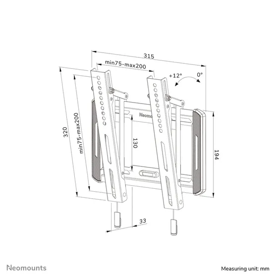 Neomounts WL35-550BL12 Zwart