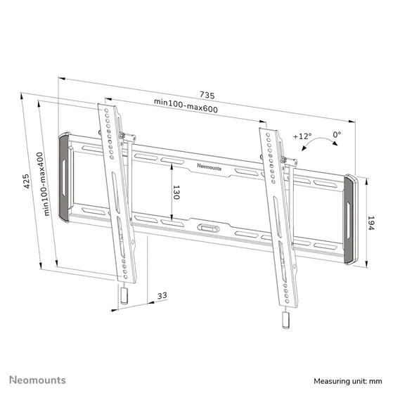 Neomounts WL35-550BL16 Zwart
