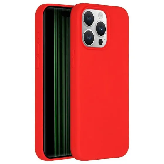 Accezz Liquid Silicone Backcover met MagSafe iPhone 15 Pro Max Rood