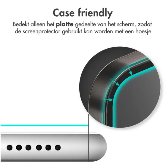 Accezz Gehard Glas Screenprotector iPhone 12 (Pro) / 11 / Xr Transparant