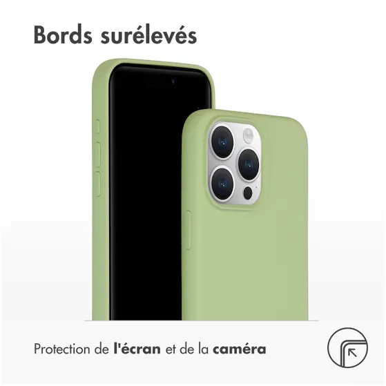 Accezz Liquid Silicone Backcover met MagSafe iPhone 15 Pro Max Groen