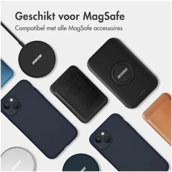 Accezz Liquid Silicone Backcover met MagSafe iPhone 15 Donkerblauw