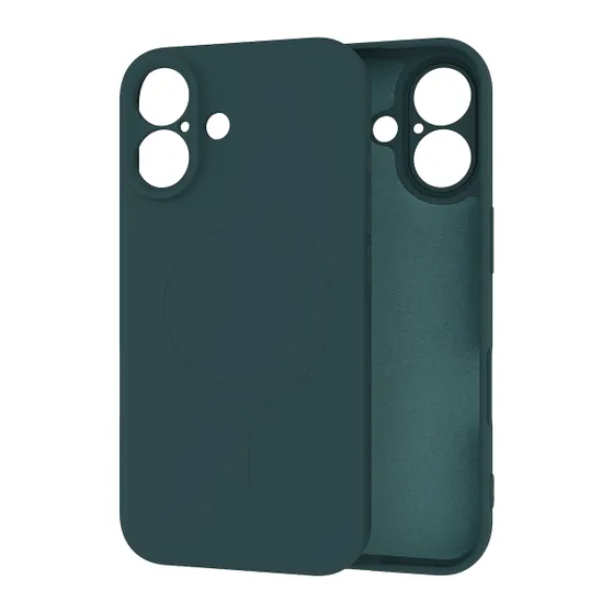 Just in Case Premium Liquid Color TPU Case Magsafe voor Apple iPhone 16 Groen
