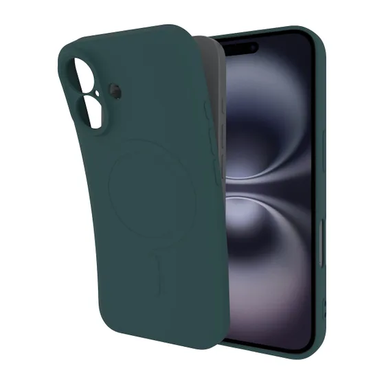 Just in Case Premium Liquid Color TPU Case Magsafe voor Apple iPhone 16 Groen