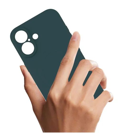 Just in Case Premium Liquid Color TPU Case Magsafe voor Apple iPhone 16 Groen