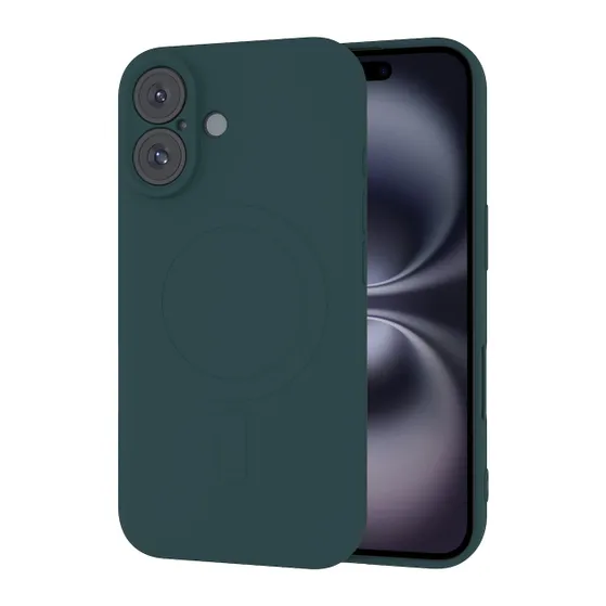 Just in Case Premium Liquid Color TPU Case Magsafe voor Apple iPhone 16 Groen