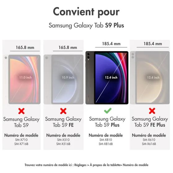 Accezz Rugged Backcover Shoulder Strap voor de Samsung Galaxy Tab S9 FE Plus / Tab S9 Plus Zwart