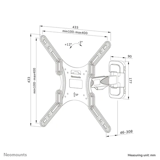 Neomounts WL40-540BL14 Zwart