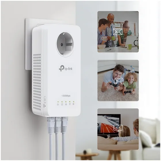 TP-Link TL-WPA8631P AV1300 Gigabit Passthrough Powerline ac Wi-Fi Extender