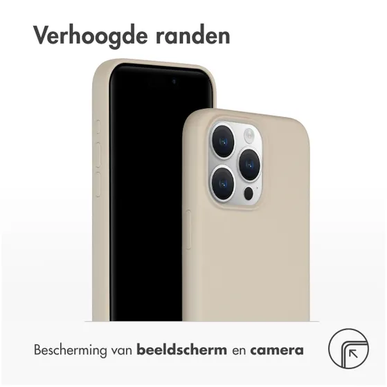 Accezz Liquid Silicone Backcover met MagSafe iPhone 15 Pro Max Donkergrijs