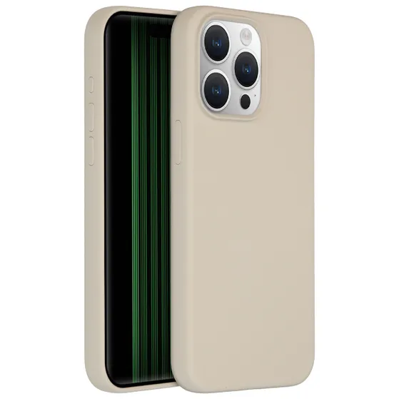 Accezz Liquid Silicone Backcover met MagSafe iPhone 15 Pro Max Donkergrijs