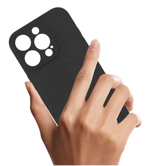 Just in Case Premium Liquid Color TPU Case Magsafe voor Apple iPhone 16 Pro Zwart