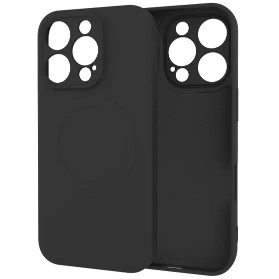 Just in Case Premium Liquid Color TPU Case Magsafe voor Apple iPhone 16 Pro Zwart