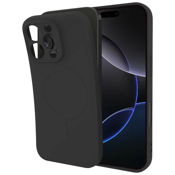 Just in Case Premium Liquid Color TPU Case Magsafe voor Apple iPhone 16 Pro Zwart