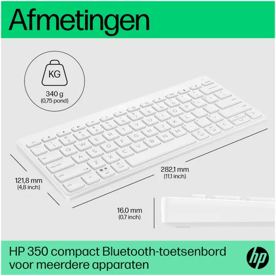 HP 350 WHT Compact Multi-Device KBD EURO
