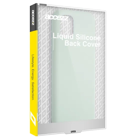 Accezz Liquid Silicone Backcover met MagSafe iPhone 15 Pro Max Lichtblauw