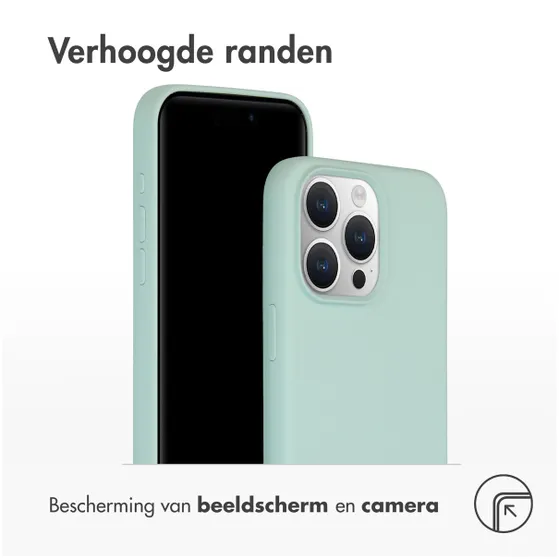 Accezz Liquid Silicone Backcover met MagSafe iPhone 15 Pro Max Lichtblauw