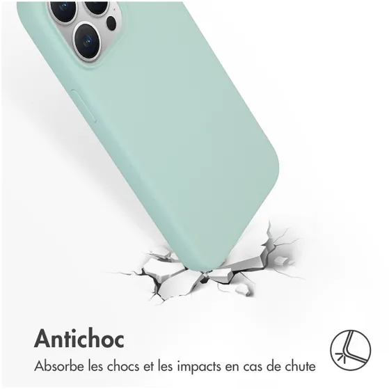 Accezz Liquid Silicone Backcover met MagSafe iPhone 15 Pro Max Lichtblauw