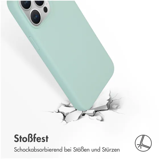 Accezz Liquid Silicone Backcover met MagSafe iPhone 15 Pro Max Lichtblauw