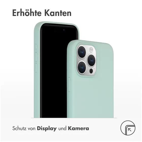 Accezz Liquid Silicone Backcover met MagSafe iPhone 15 Pro Max Lichtblauw