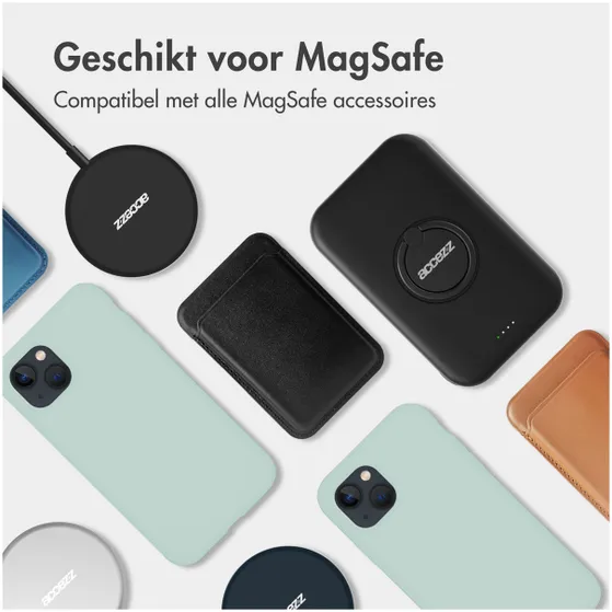 Accezz Liquid Silicone Backcover met MagSafe iPhone 15 Pro Max Lichtblauw