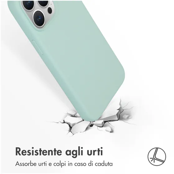 Accezz Liquid Silicone Backcover met MagSafe iPhone 15 Pro Max Lichtblauw