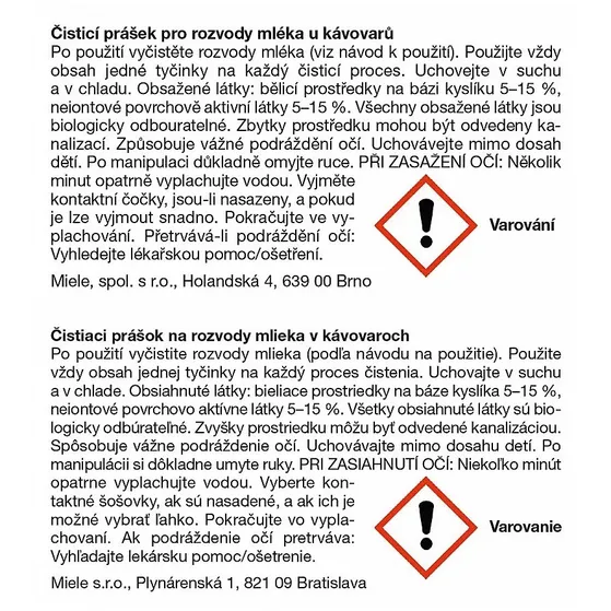 Miele GP CL MCX 0101 P Reinigingsmiddel Melksysteem