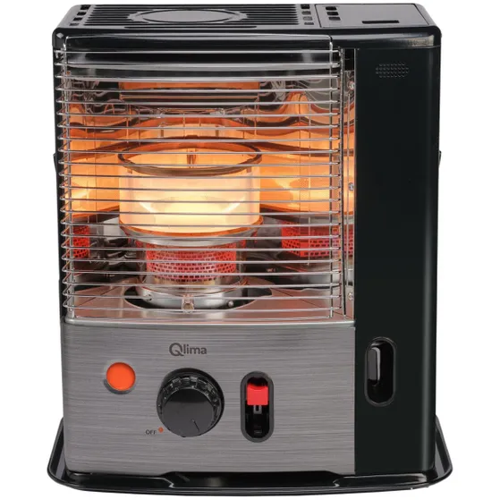 Qlima R 8128S C-2 stainless steel Zwart